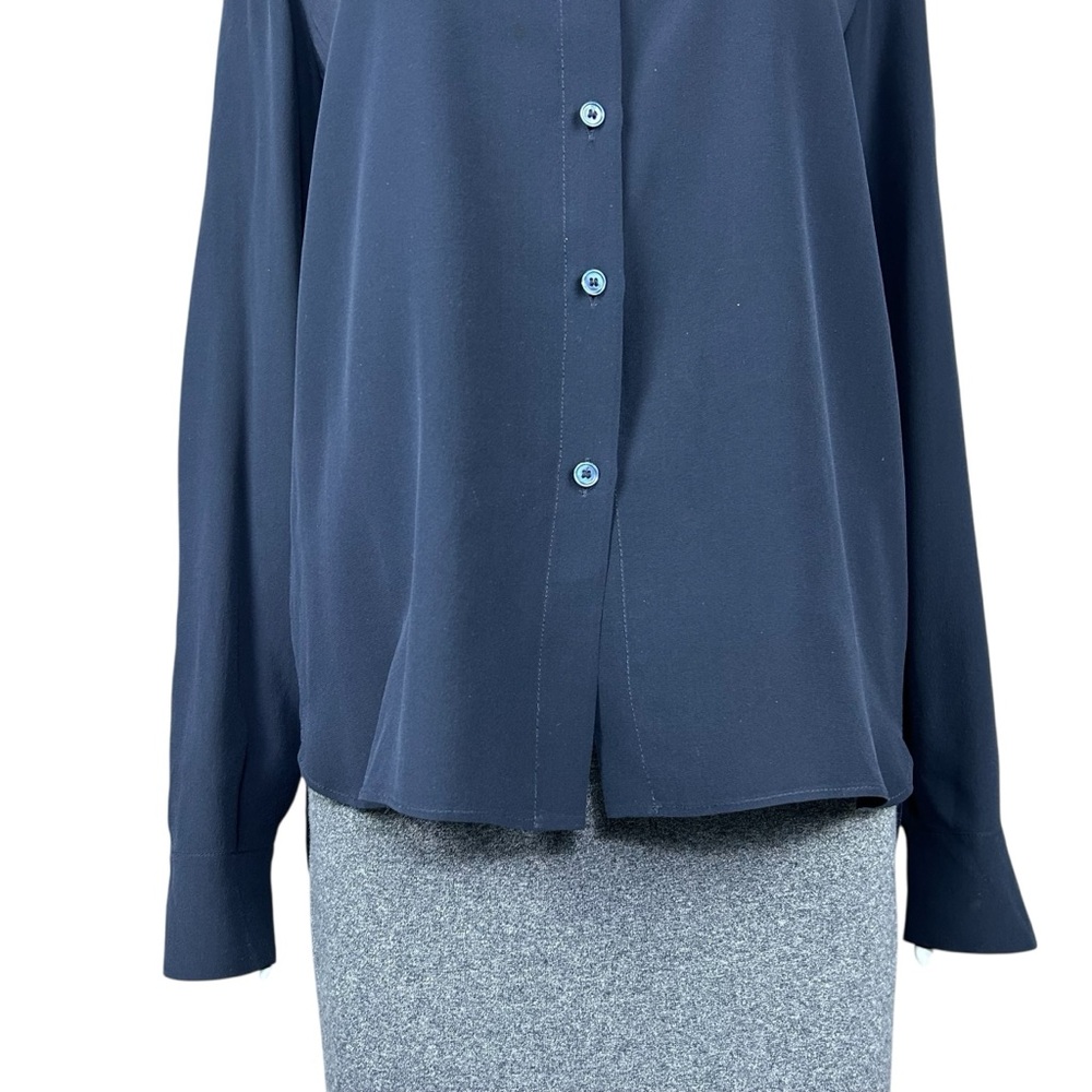 Stella McCartney Silk Crepe Long Sleeve Blouse Shirt Size 8 Preppy Academia Top - Picture 8 of 16